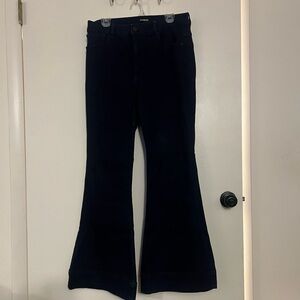 Express dark blue high-rise, bellbottoms jeans, size 12 regular